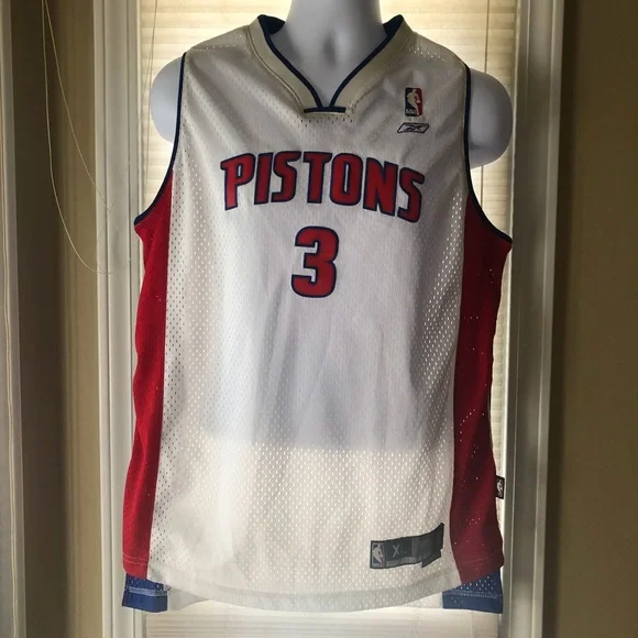 Reebok Shirts Tops Reebok Pistons Wallace Jersey Poshmark